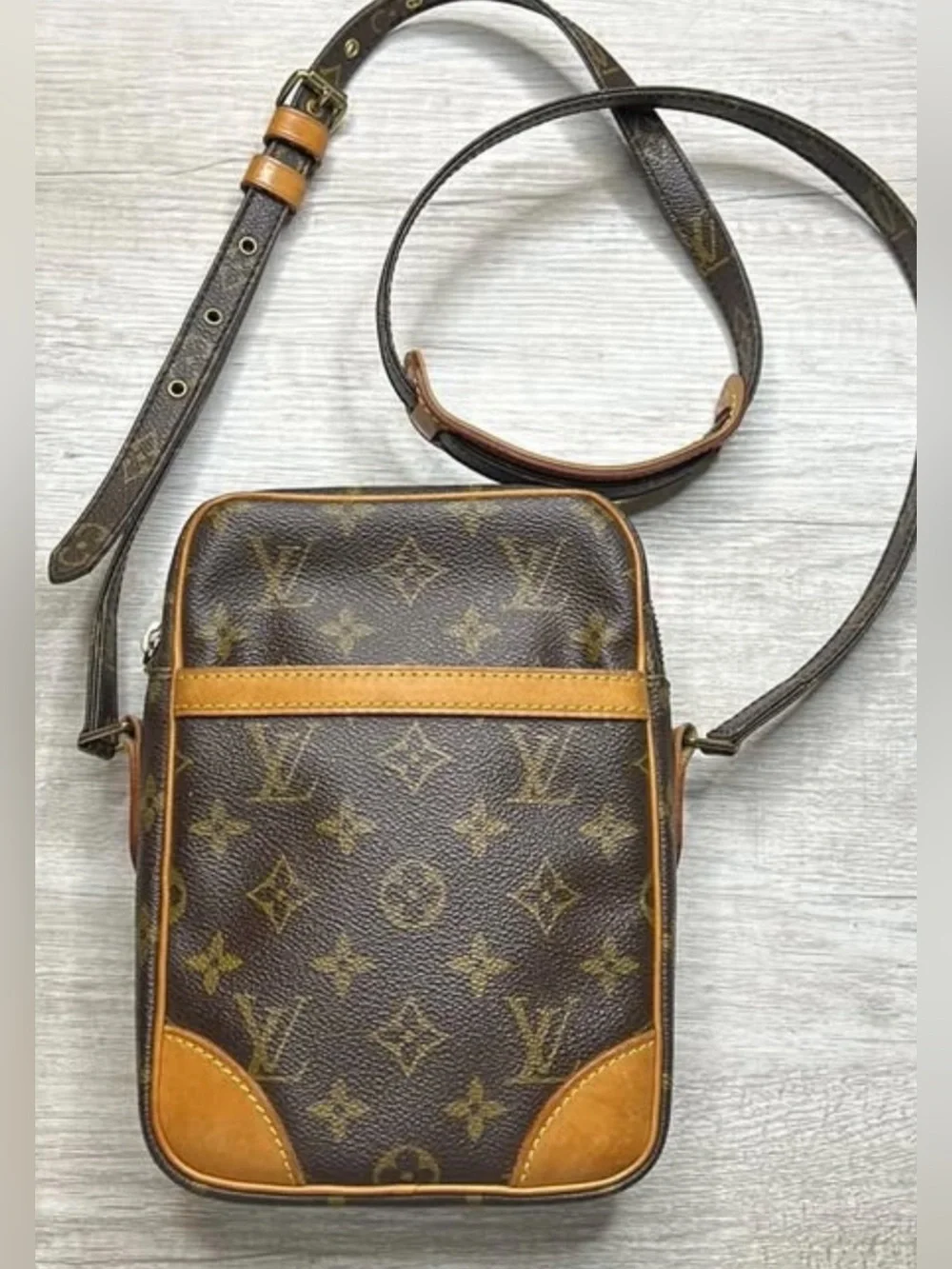 Louis Vuitton Monogram Danube Bag in Brown and Tan